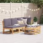 Loungeset massief acaciahout 5-delig