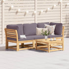 Loungeset massief acaciahout 3-delig