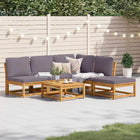 Loungeset massief acaciahout 6-delig