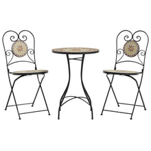 Bistroset Mozaïek Ijzer En Keramiek Kleurig En Terracotta en wit