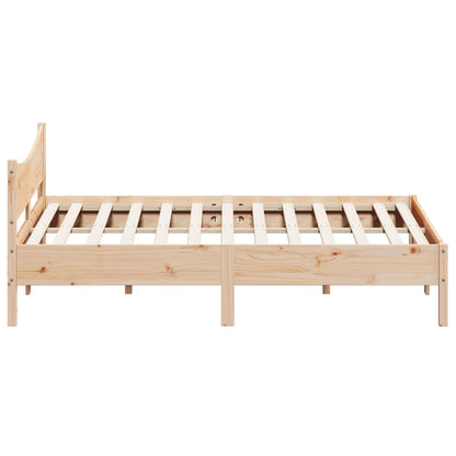 Bedframe Met Hoofdbord Massief Grenenhout 200X200 Cm