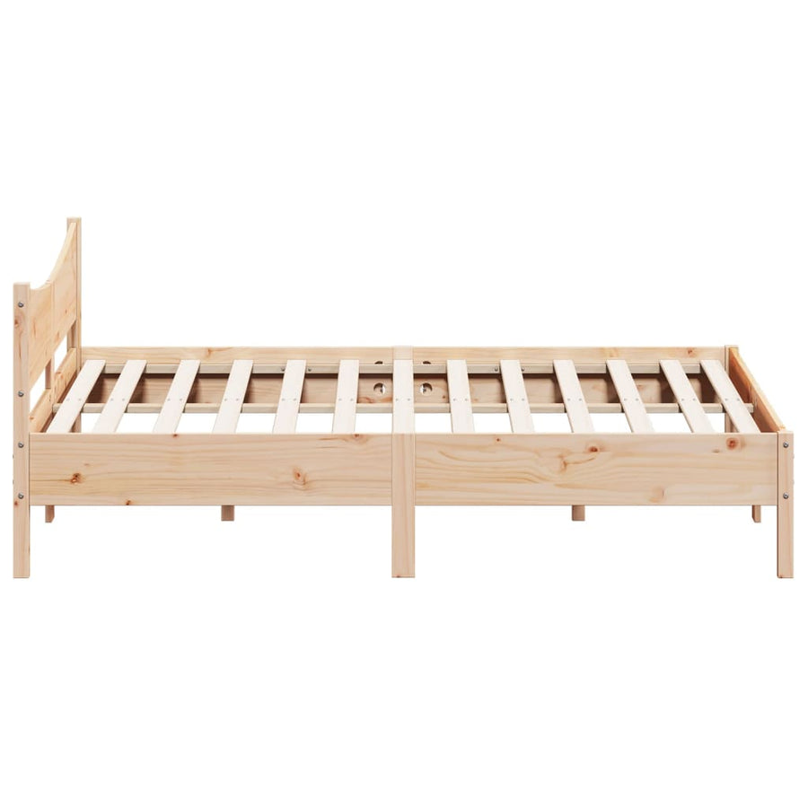Bedframe Met Hoofdbord Massief Grenenhout 200X200 Cm