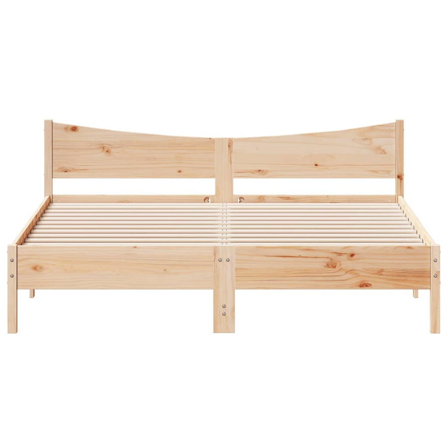 Bedframe Met Hoofdbord Massief Grenenhout 180X200 Cm
