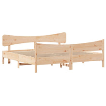 Bedframe Met Hoofdbord Massief Grenenhout 200X200 Cm