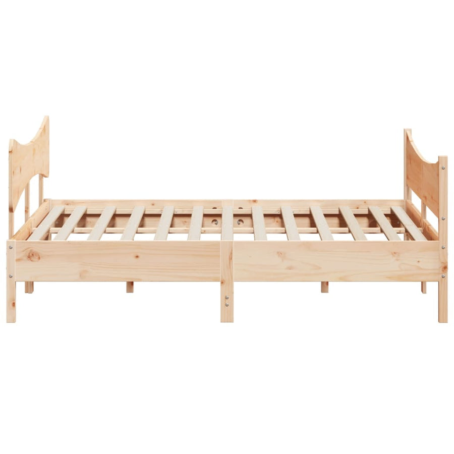 Bedframe Met Hoofdbord Massief Grenenhout 200X200 Cm