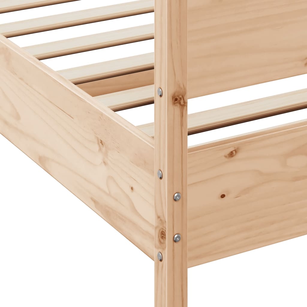 Bedframe Met Hoofdbord Massief Grenenhout 200X200 Cm