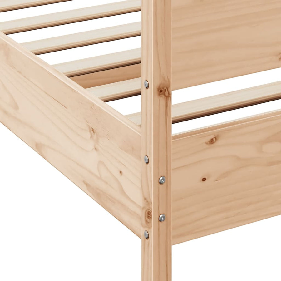 Bedframe Met Hoofdbord Massief Grenenhout 200X200 Cm