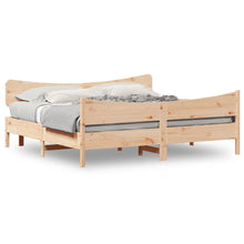 Bedframe Met Hoofdbord Massief Grenenhout 200X200 Cm