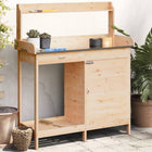 Potting Table with Cabinet 110.5x45x124.5 cm Solid Fir Wood