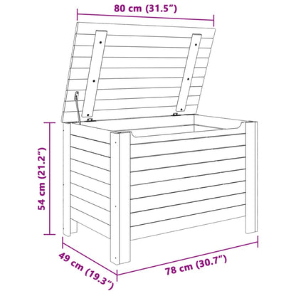 Opbergbox met deksel RANA 80x49x54 cm massief grenenhout
