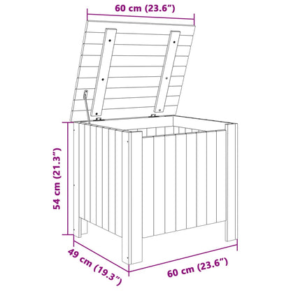 Opbergbox met deksel RANA 60x49x54 cm massief grenenhout