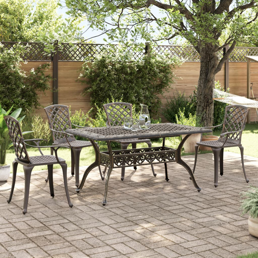 5-Delige Tuinset Gegoten Aluminium Kleurig 4