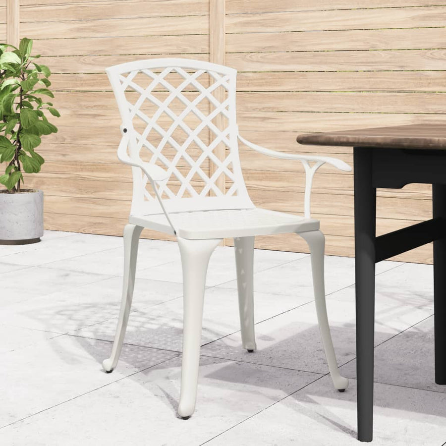 Tuinstoelen Gietaluminium Wit