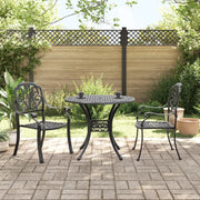 3-piece Bistro Set Cast Aluminum Black