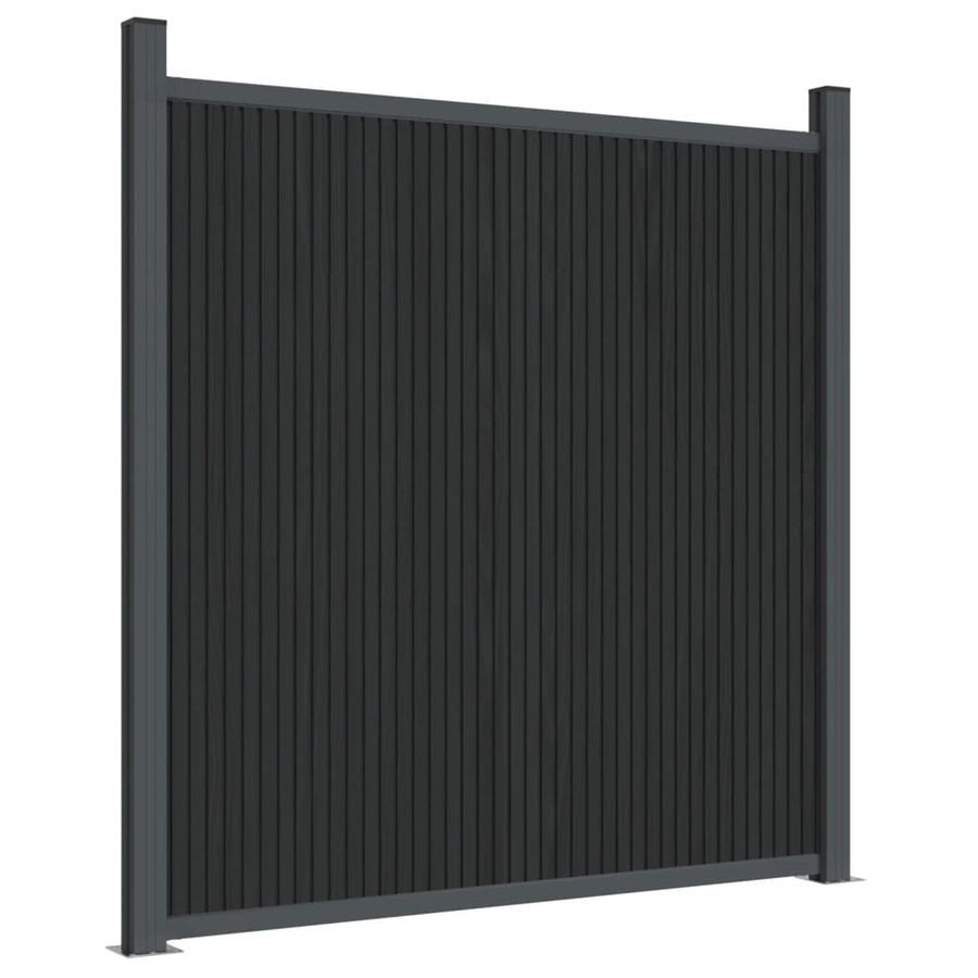 Schuttingpaneel met 2 palen 180x186 cm HKC grijs