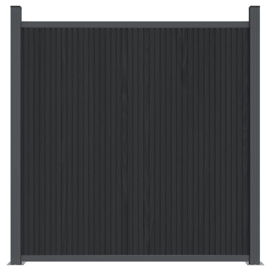 Schuttingpaneel met 2 palen 180x186 cm HKC grijs