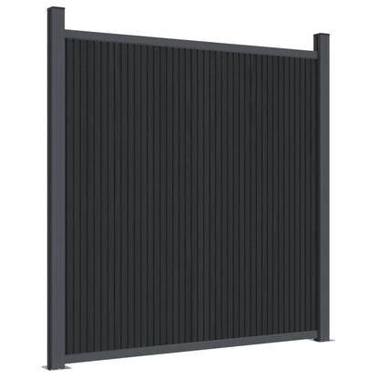 Schuttingpaneel met 2 palen 180x186 cm HKC grijs