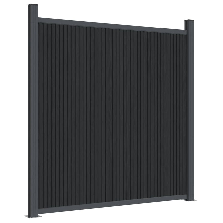 Schuttingpaneel met 2 palen 180x186 cm HKC grijs