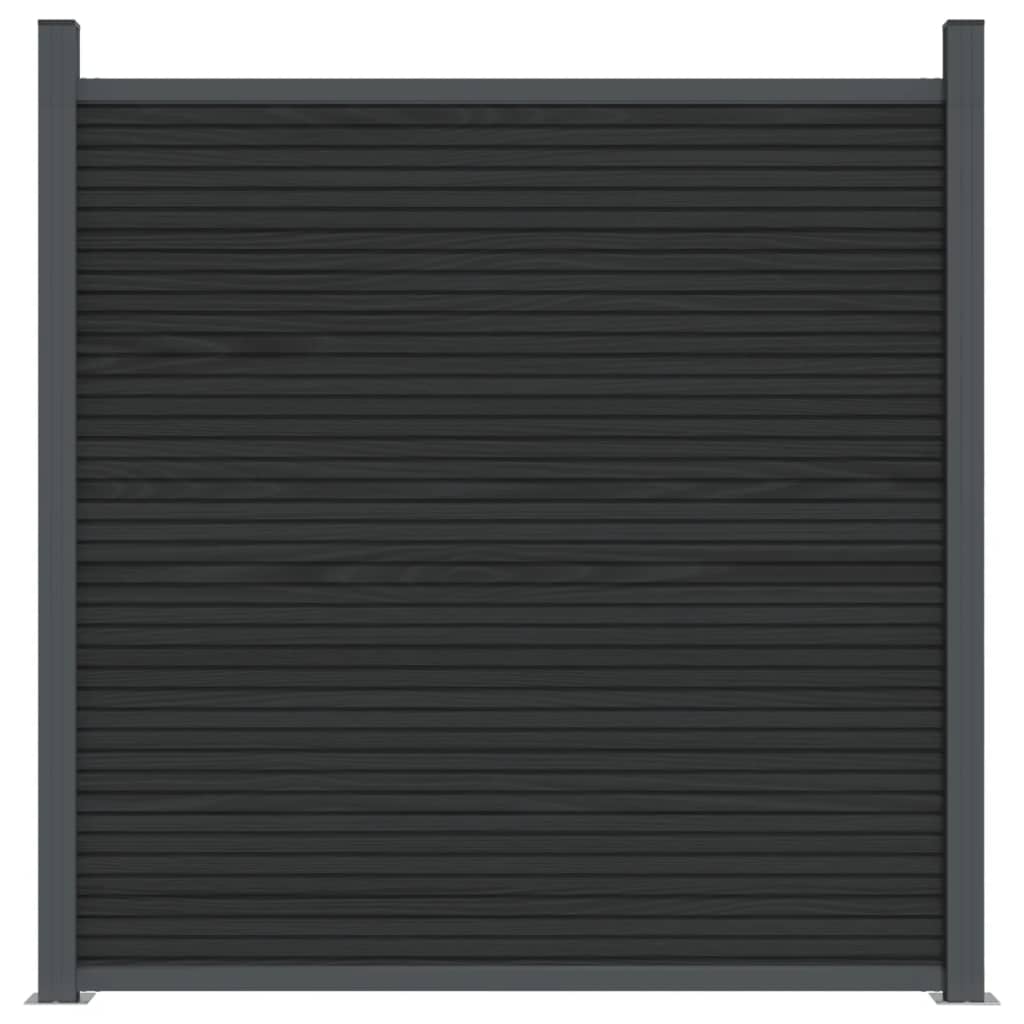 Schuttingpaneel met 2 palen 180x186 cm HKC grijs