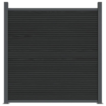 Schuttingpaneel met 2 palen 180x186 cm HKC grijs