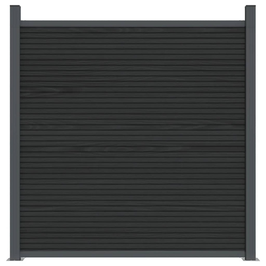 Schuttingpaneel met 2 palen 180x186 cm HKC grijs