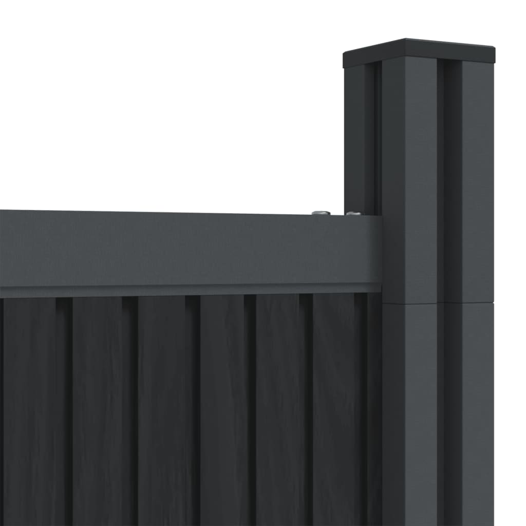 Schuttingpaneel met 2 palen 180x186 cm HKC grijs