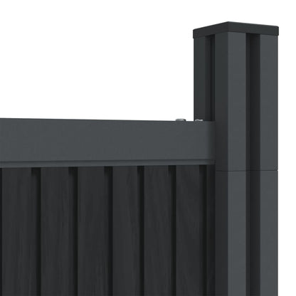 Schuttingpaneel met 2 palen 180x186 cm HKC grijs