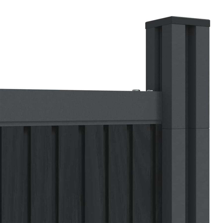 Schuttingpaneel met 2 palen 180x186 cm HKC grijs