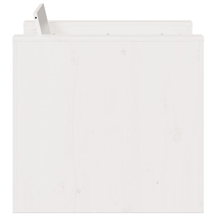 Tuinbank 79X60X62 Cm Massief Grenenhout Wit