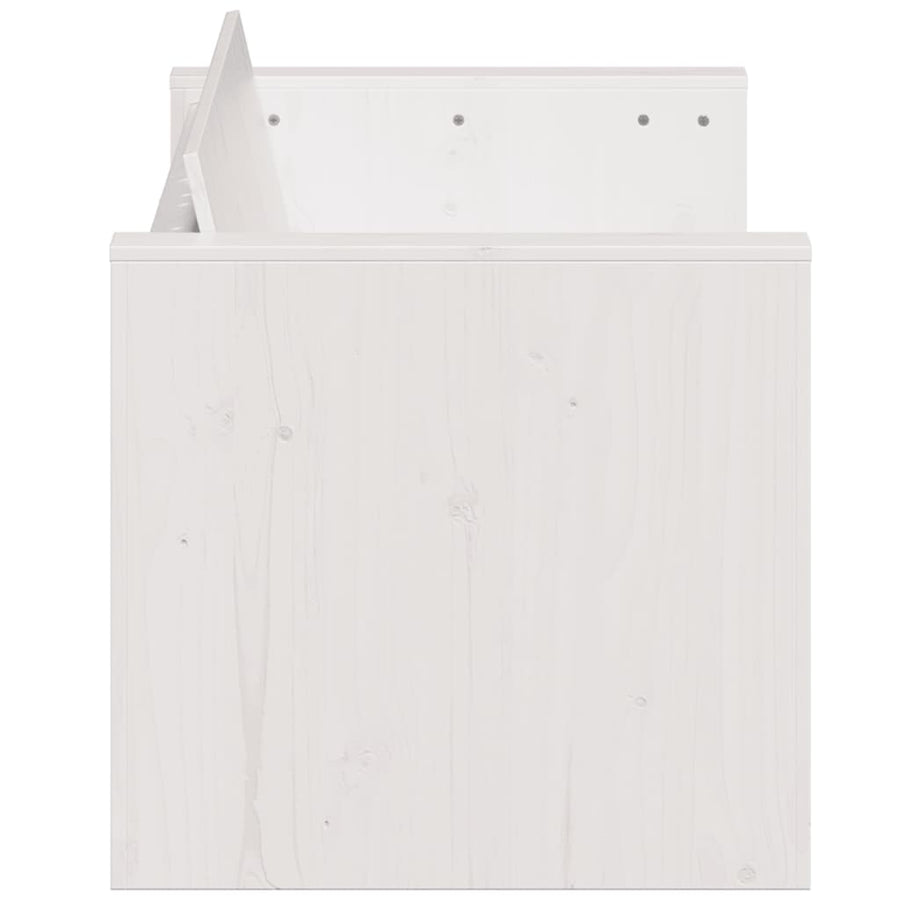 Tuinbank 3-Zits 189X60X62 Cm Massief Grenenhout Wit