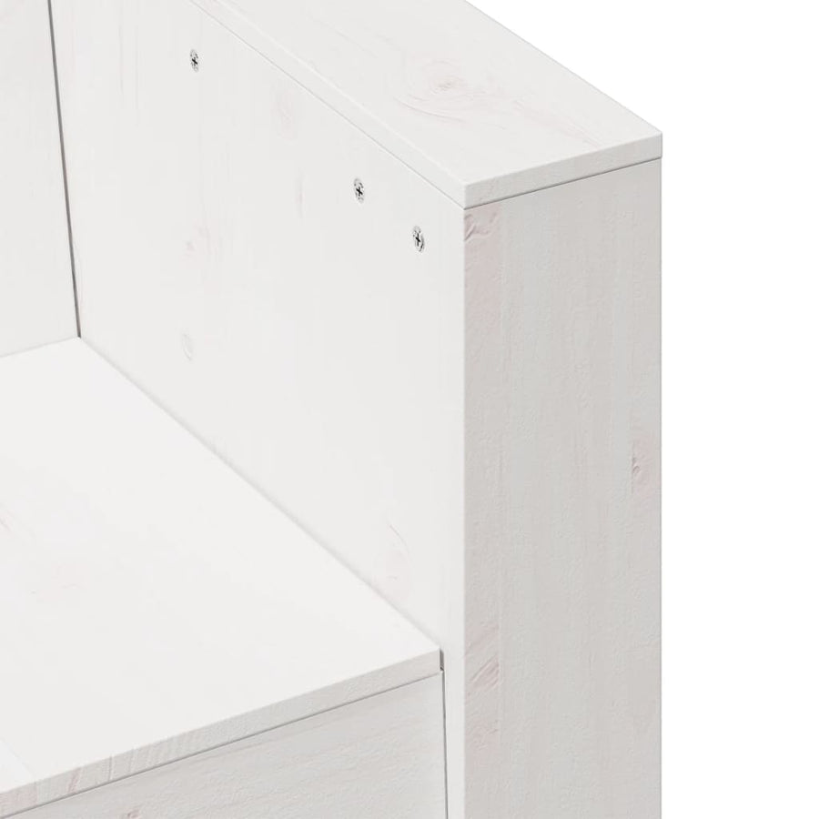 Tuinbank 3-Zits 189X60X62 Cm Massief Grenenhout Wit