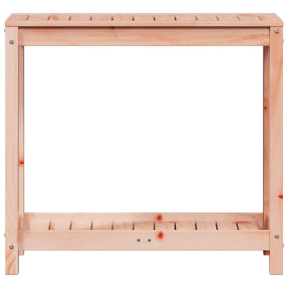 Oppottafel met schap 82,5x35x75 cm massief douglashout