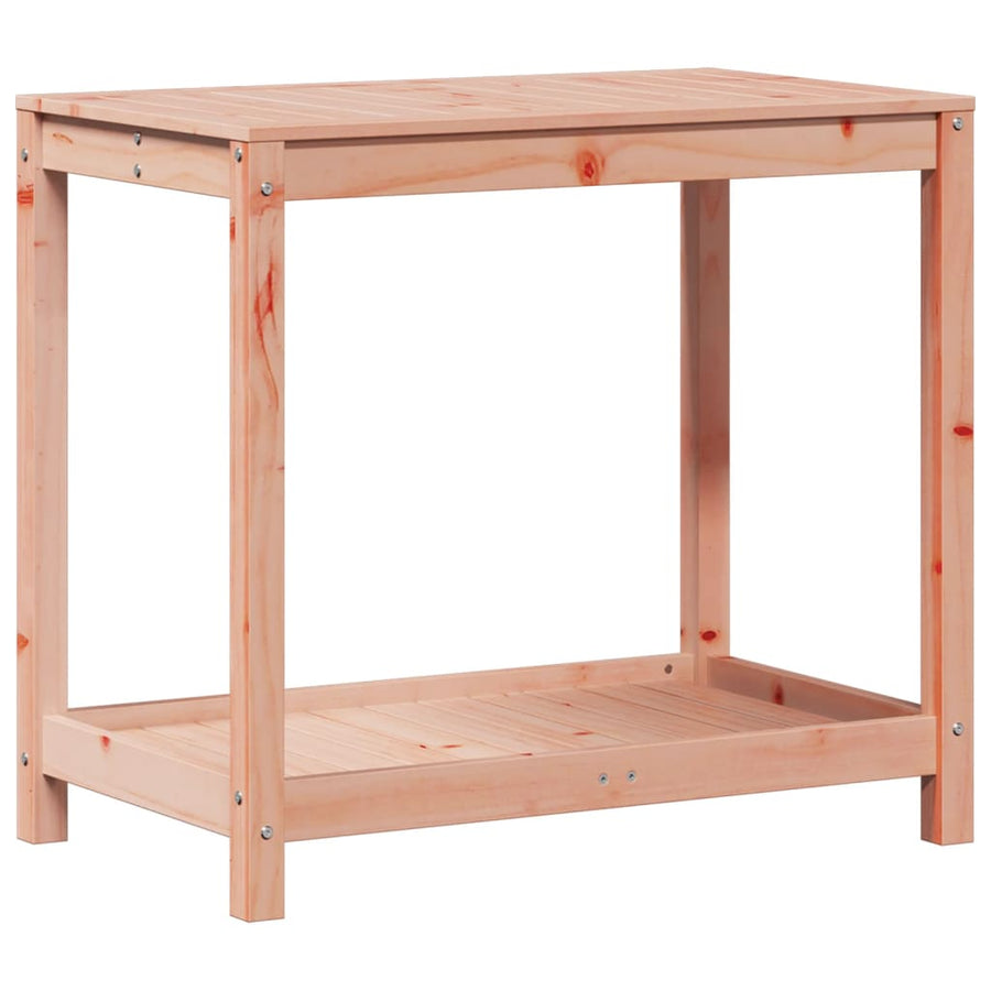 Oppottafel Met Schap 82,5X50X75 Cm Massief Douglashout 82.5 x 50 x 75 cm