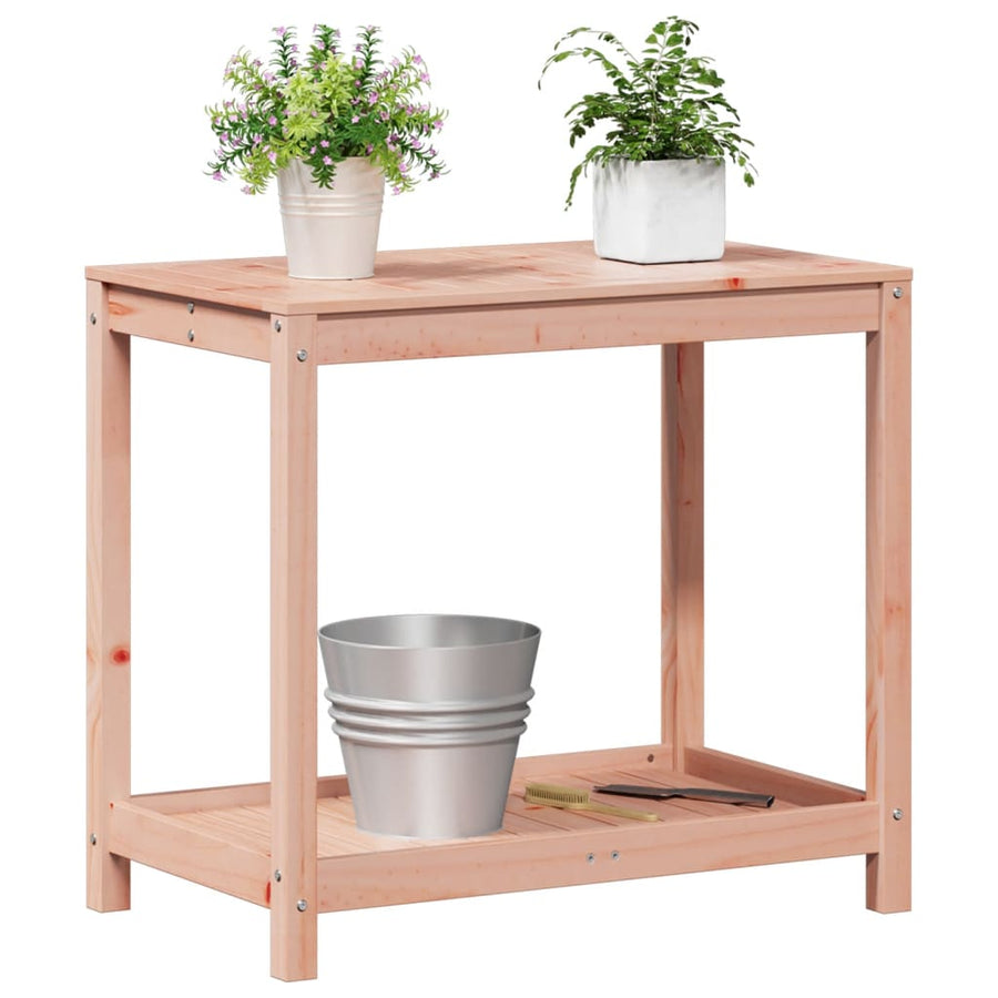 Oppottafel Met Schap 82,5X50X75 Cm Massief Douglashout 82.5 x 50 x 75 cm