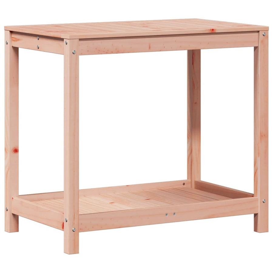 Oppottafel Met Schap 82,5X50X75 Cm Massief Douglashout 82.5 x 50 x 75 cm