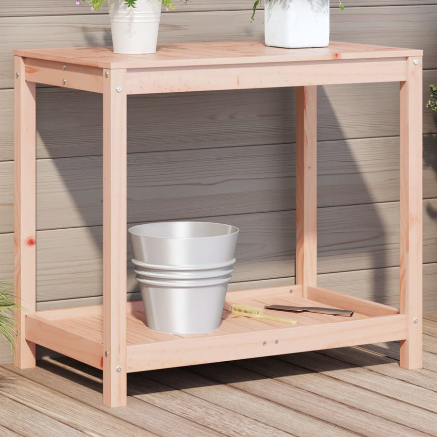 Oppottafel Met Schap 82,5X50X75 Cm Massief Douglashout 82.5 x 50 x 75 cm