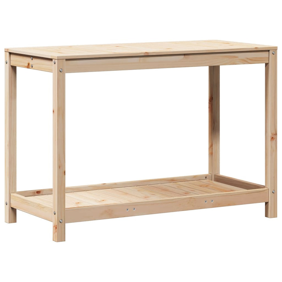 Oppottafel Met Schap 108X50X75 Cm Massief Grenenhout