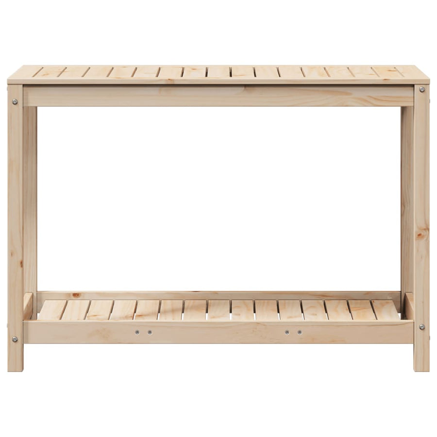 Oppottafel Met Schap 108X50X75 Cm Massief Grenenhout