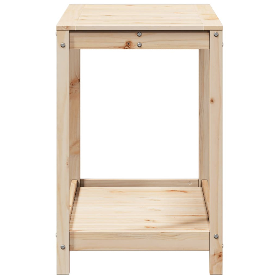 Oppottafel Met Schap 108X50X75 Cm Massief Grenenhout