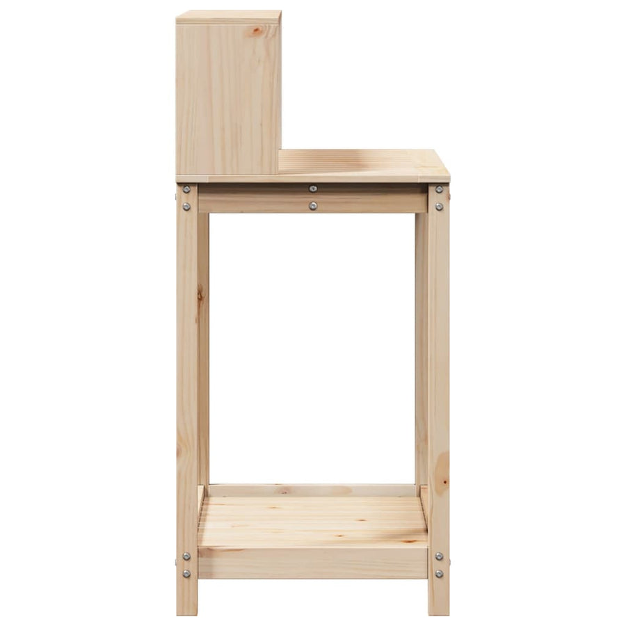 Oppottafel Met Schappen 82,5X50X109,5 Cm Massief Grenenhout