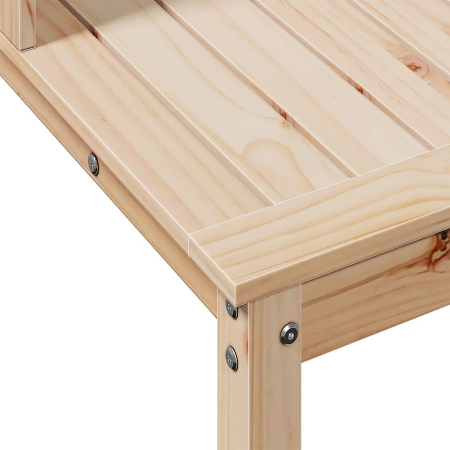 Oppottafel Met Schappen 82,5X50X109,5 Cm Massief Grenenhout