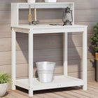 Oppottafel 82,5x50x109,5 cm massief grenenhout wit