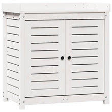 Oppottafel Met Schappen 82,5X50X86,5 Cm Massief Grenenhout Wit