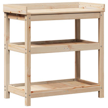 Oppottafel Met Schappen Cm Massief Grenenhout 82,5 x 45 x 86,5