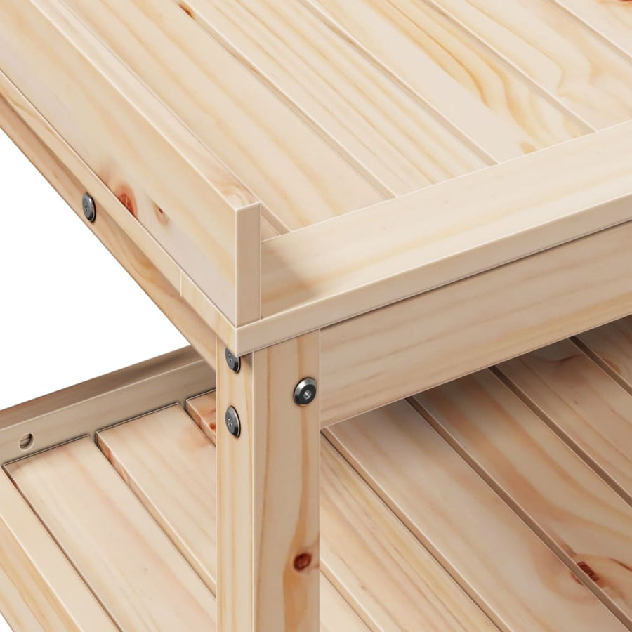 Oppottafel Met Schappen Cm Massief Grenenhout 82,5 x 45 x 86,5