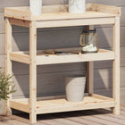 Oppottafel massief grenenhout 82,5x45x86,5 cm bruin