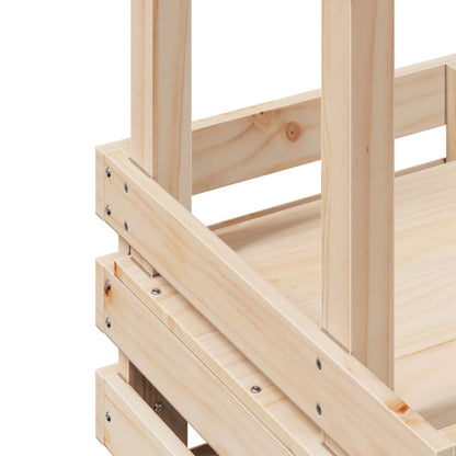 Tuinbartafel Met Dak 112,5X57X195,5 Cm Massief Hout