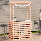 Tuinbartafel met dak 112,5x57x195,5 cm massief douglashout