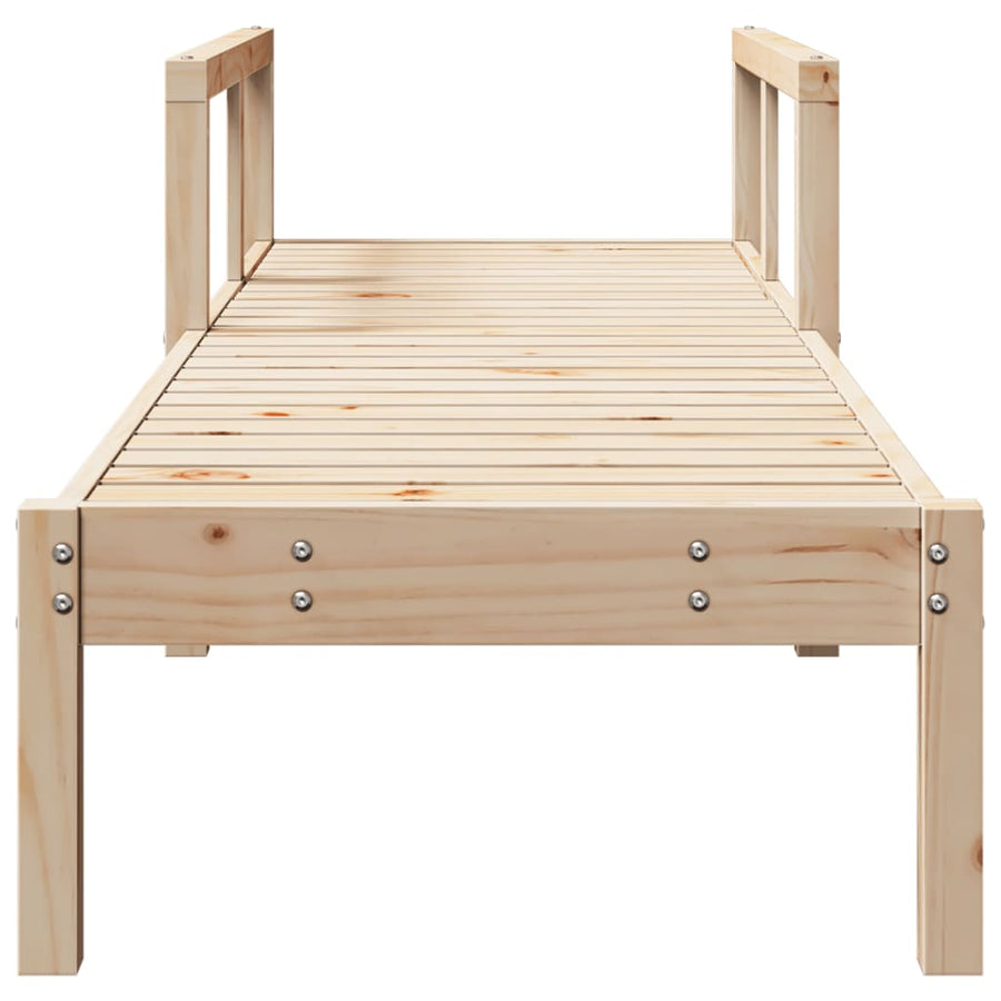 Ligstoel 199,5X62X55 Cm Massief Grenenhout