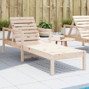 Ligstoel massief grenenhout 199,5x62x55 cm